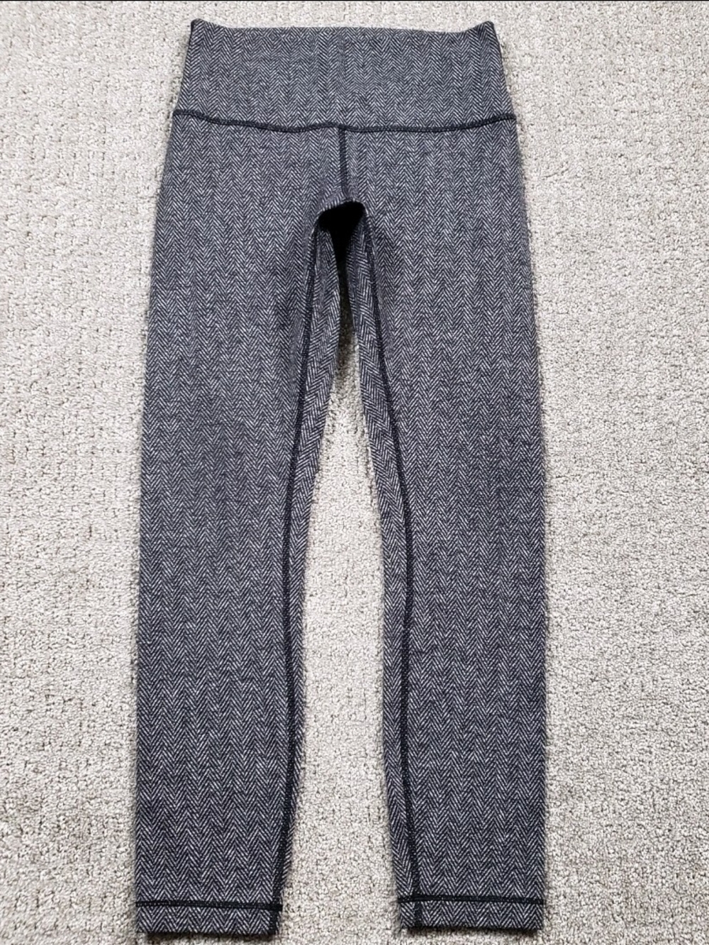 lululemon athletica Girls' Gray Herringbone Leggings
